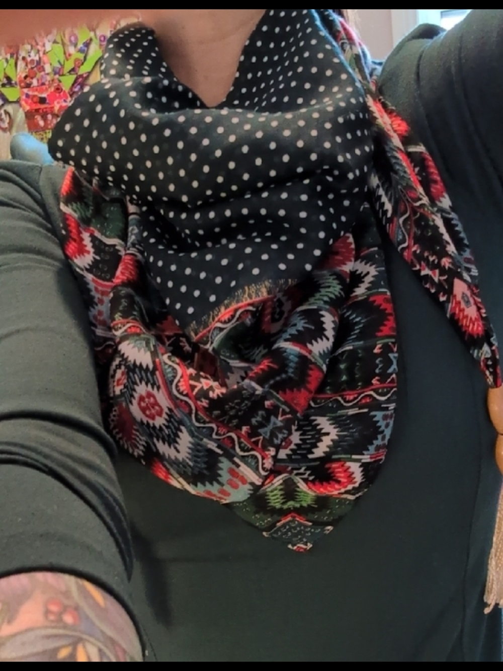 Handmade In Turkey Patterned Women's Scarf